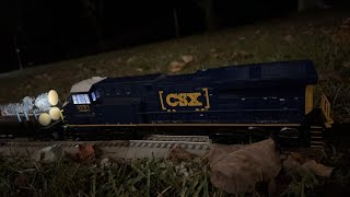 Garden railroad live Lionel CSX Norfolk Southern Union Pacific [upl. by Ancel152]