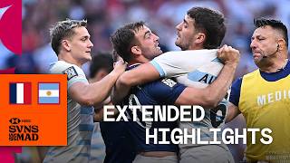 Ready for an Olympic quarterfinal  France v Argentina  HSBC SVNS Madrid Final  Highlights [upl. by Retluoc]