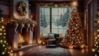 COZY FIREPLACE LIVING ROOM WITH CHRISTMAS AMBIANCE RELAXING MUSIC [upl. by Meggie]