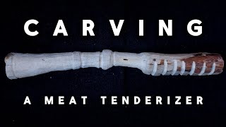 Carving a meat tenderizer out of ponderosa pine wood [upl. by Balthazar]