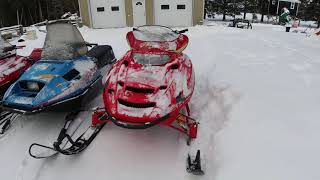 Polaris XC700 Field Ride on a Snowy Day [upl. by Golanka]