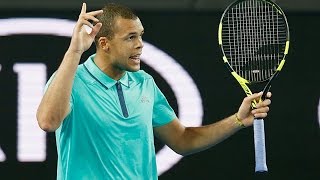 JoWilfried Tsonga v Marcos Baghdatis highlights 1R  Australian Open 2016 [upl. by Saile]