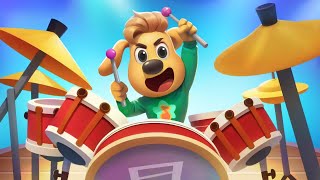 I Want to Be a Drummer  Cartoons for Kids  Police Cartoon  Sheriff Labrador [upl. by Dlnaod651]