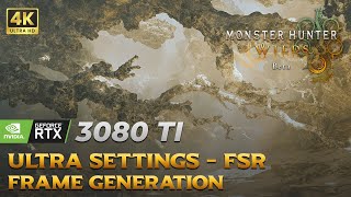 Monster Hunter Wilds Beta  RTX 3080 Ti  Ultra Settings FSR FG  4K [upl. by Wendt109]