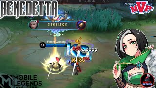 Benedetta Gameplay  EXP Lane  Solo Grind  Rheitt Gaming [upl. by Luigino]