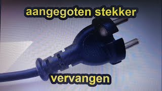 aangegoten stekker vervangen [upl. by Levin]