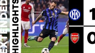 Inter Milan vs Arsenal 10 Highlights UEFA Champions League Highlights  Intense Clash at San Siro [upl. by Anneirda831]