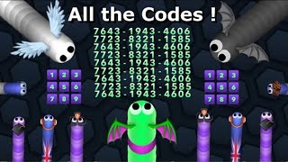 10 Slitherio CODES  ALL WORKING 20192020 [upl. by Corly22]