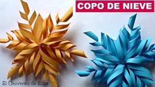 Adorno de Navidad Copo de Nieve de Papel How to Make Paper Snowflakes [upl. by Ojimmas]