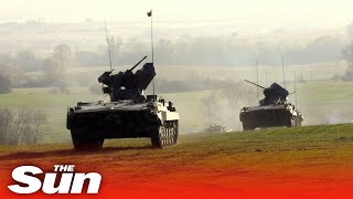 Romania holds military drills with tanks and artillery alongside NATO allies [upl. by Lissak660]