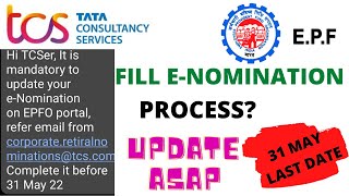 TCS EPF  HOW TO FILL YOUR ENOMINATION amp PROCESS TO FILL IT  HOW TO ACTIVATE UAN tcs UAN EPF [upl. by Nahtaj212]