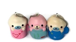 Rare SanX Mamegoma Squishy Toy Figure Set of 3 • Squishies • Kawaii Show amp Tell [upl. by Shuping]