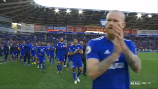 Emotional scenes as Cardiff City relegated from Premier League after loss to Crystal Palace [upl. by Nehtan]