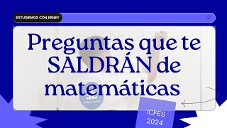 ✅ Preguntas FILTRADAS del ICFES 2024  Matemáticas [upl. by Femmine]