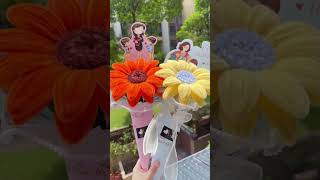 Handmade diy pipe cleaner flowers handmade diy gift diyflower diycrafts flowercraft flowers [upl. by Elie520]