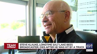 Steve Klauke longtime Salt Lake Bees broadcaster dies after being hit by a truck [upl. by Anairdna]