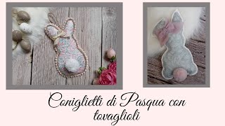 Coniglietti Pasqua con tovaglioliDecorazioni Pasqua fai da teEaster ideas [upl. by Notyrb490]