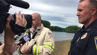 Rockland Fire Chief Duffey and Lt Zeoli hold press conference for submerged car [upl. by Elsbeth309]