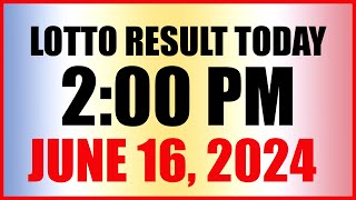 Lotto Result Today 2pm June 16 2024 Swertres Ez2 Pcso [upl. by Ielarol]