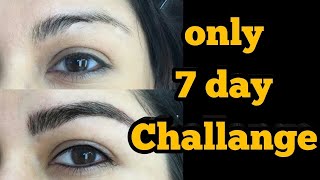 How to grow thicker eyebrows in 7 days challenge naturallyfast my secret ingredient [upl. by Faulkner]