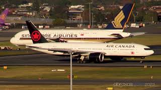 Air Canada 777233LR CFNNH  Arrival amp Departure from Sydney [upl. by Gearard]