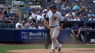 KCNYY Jeter records his first RBI of 2013 [upl. by Corbie]