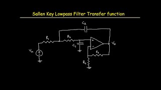 Signals and Systems  Sallen Key Transfer Function Lowpass Filter [upl. by Annorah602]