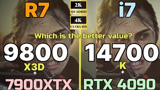 9800X3D 7900XTX vs i714700K  RTX 4090 – Which Build Offers Better Value 9800x3d 1440p gaming [upl. by Ellened]