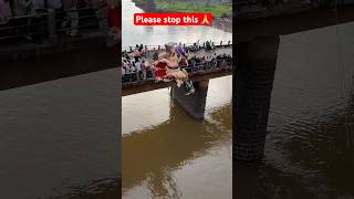 Please stop such ganesh visarjan 🥲🙏 ganptivisarjan ganeshchaturthi youtubeshorts [upl. by Nayek]