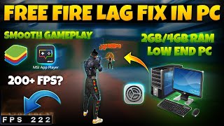 How To Fix Free Fire Lag Issue In Bluestacks  All Emulator Free Fire Pc Lag Fix [upl. by Redna]