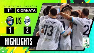 Pisa vs Lecco 12  Prima vittoria in Serie BKT del Lecco  HIGHLIGHTS SERIE BKT 2023  2024 [upl. by Pry]