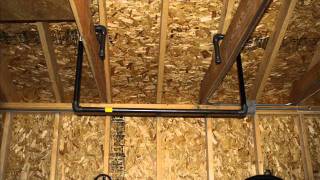 Make a homemade garage pull up bar chin up bar [upl. by Yardna]