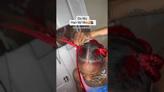 Parting my own hair be the most challenging part 😩😩😩 atlanta braids trifold mirror 🥰🙂 [upl. by Nolyaw]