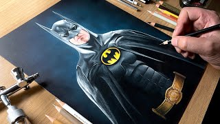 Drawing Batman Michael Keaton  Timelapse  Artology [upl. by Abehsat]