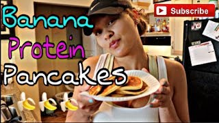 Light Fluffy Banana Protein Pancakes [upl. by Gwenore]