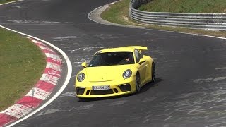 Porsche 991 GT3 MkII testing on the Nordschleife [upl. by Nwahsed]