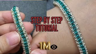 Omg 😍 Top Diy Beaded Bracelet  Easy Green Crystal Bracelet Tutorial beadedbracelet handmade diy [upl. by Sonia980]