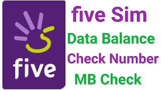 How to check five Sim data Balance  five Sim Internet Balance Check Code  five Sim MB Check [upl. by Crissie]