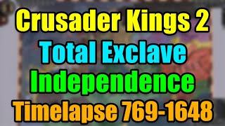 Crusader Kings 2 Total Exclave Independence Timelapse 7691648 [upl. by Ahtibat702]