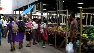 Market and town centre Sigatoka Fiji [upl. by Ariadne726]