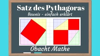 2 Beweise zum Satz des Pythagoras a²  b²  c²  schnell amp einfach erklärt  ObachtMathe [upl. by Imar223]