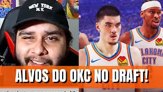 Quais são os ALVOS do OKC Thunder no Draft da NBA   Cortes SwishTV BR [upl. by Ykcor]