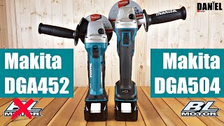 Diferenta dintre brushless si perii  Polizor unghiular cu acumulator Makita DGA452 🆚️ DGA504 [upl. by Assyla]