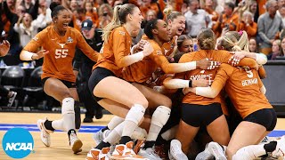 Match point Ace closes out Texas volleyballs 2023 NCAA championship [upl. by Stanfill]