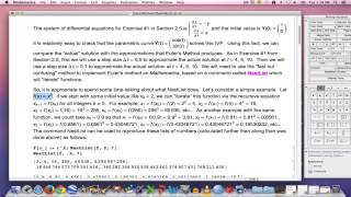 Implementing Eulers Method on Mathematica with NestList [upl. by Ramey]