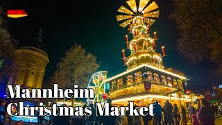 🇩🇪 Mannheim Germany 🎄 Walking tour through the Christmas Market 2023 🌍🎁 [upl. by Erodasi]