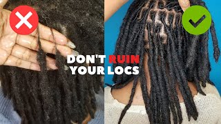 5 Ways to Ruin Locs Two Strand Twist Starter Locs on 4C Hair  Avoid Loc Damage [upl. by Slaohcin]