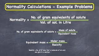 Normality calculation  example problems [upl. by Nnayd]