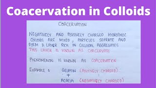 Coacervation in colloidal solution  colloidal dispersion physical pharmaceutics [upl. by Najram]