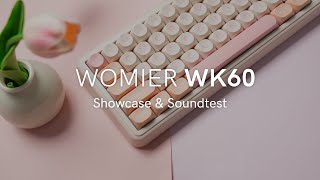 Womier WK60 Showcase and Sound Test  A 65 MOA Profile Wireless Keyboard [upl. by Nauqaj]